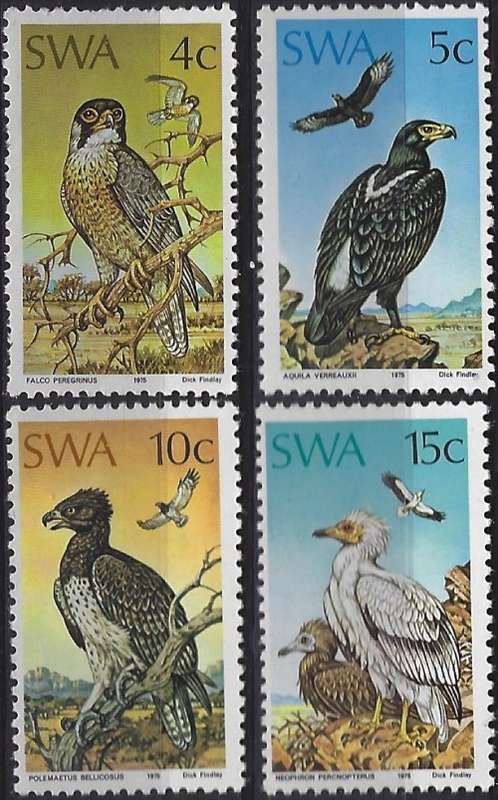South West Africa 1975 Protected Birds Of Prey Sc#373-9 Complete MNH Set 0757