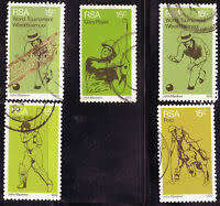 SOUTH AFRICA 1976 SPORT CRICKET POLO GOLF BOWLING + BOWLING WINNERS USED 0036