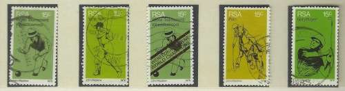 SOUTH AFRICA 1976 SPORT CRICKET POLO GOLF BOWLING + BOWLING WINNERS USED 0036