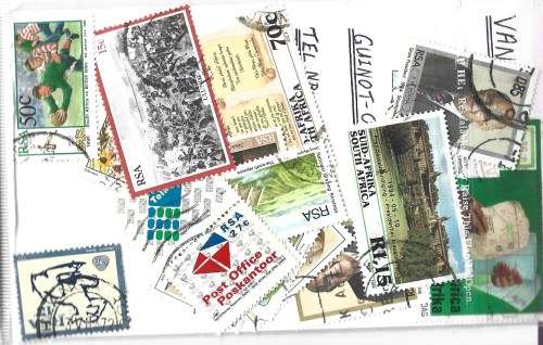 SOUTH AFRICA HIGH INDIVIDUAL VALUES CHARITY STAMPS PACKET 25 POSTAL USED STAMPS PKT345