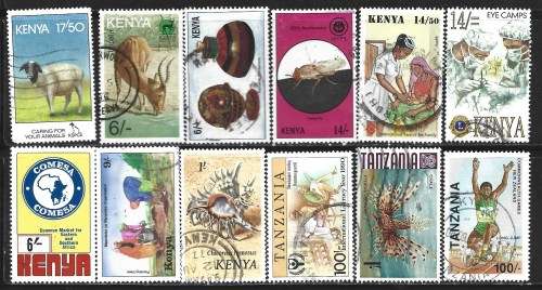 Kenya Uganda Tanganyika Early/Modern Collection Used Part Set+1932 Postal Used Airmail cover FDC0384