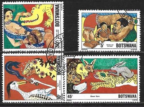 Botswana 1980 Folktales Sc#253-6 Complete Used Set 1407