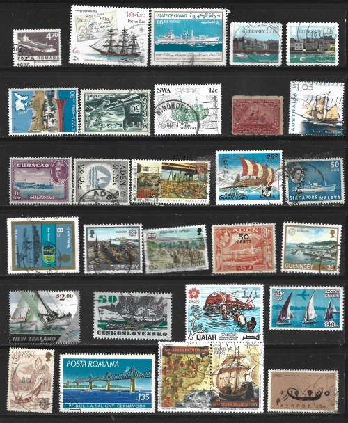 Ships Boats Sailing Vessels Theme Selection MNH and Used PLUS Used Posrcard FDC0436