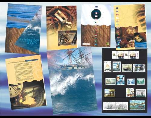 1999 Ships Sailing Vessels Folder Celebrations of the Seas Heritage Collection World Stamp Expo LB2