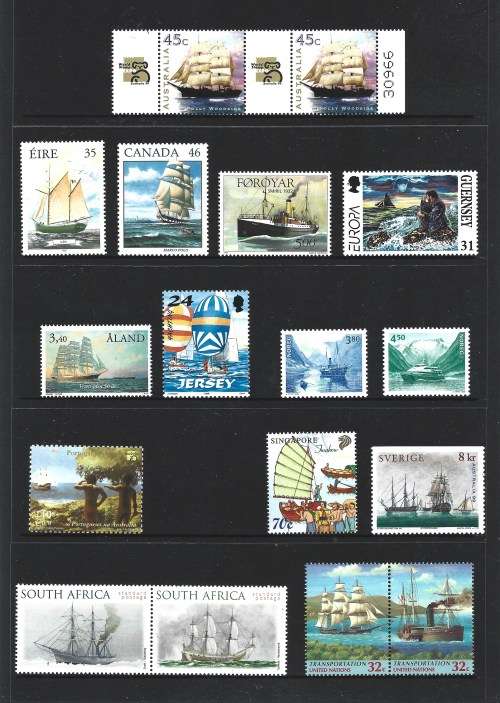 1999 Ships Sailing Vessels Folder Celebrations of the Seas Heritage Collection World Stamp Expo LB2