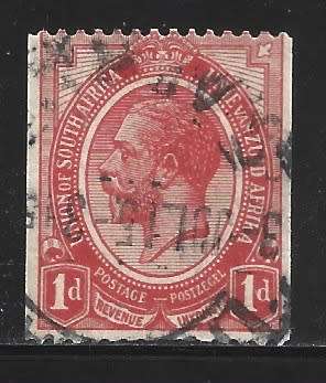 Union Of South Africa 1914 King George 1d Red Coil Stamps 0596