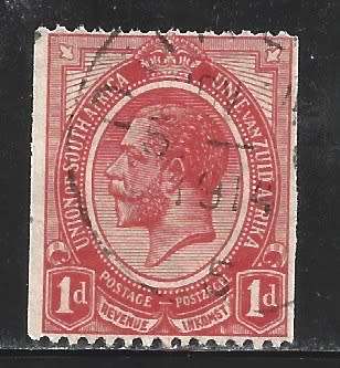 Union Of South Africa 1914 King George 1d Red Coil Stamps 0596