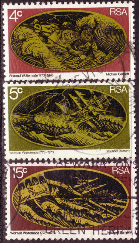 SOUTH AFRICA 1973 BICENTENARY OF RESCUE WOLRAAD WOLTEMAADE COMPLETE SET