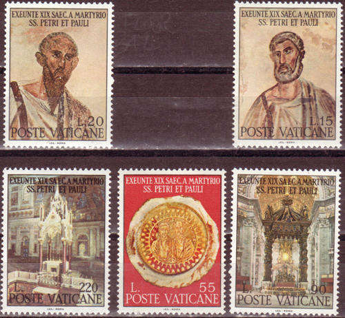 VATICAN 1967 - #448-52 COMPLETE UNMOUNTED MINT SET