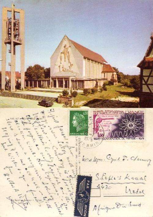 FRANCE 1975 PICTURE POSTCARD 541/67 SELTZ (BAS-RHIN) L'EGLISE