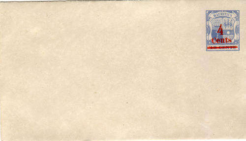 MAURITIUS POSTAL HISTORY - VINTAGE POSTAL STATIONERY PREPAID ENVELOPE SMALL UNUSED