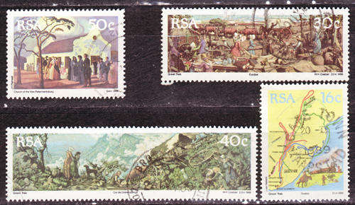 SOUTH AFRICA 1988 150th ANNIVERSARY OF THE GREAT TREK COMPLETE POSTALLY USED SET