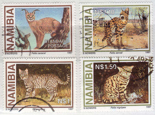NAMIBIA 1997 WILD CATS COMPLETE POSTALLY USED SET