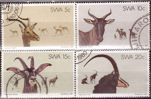SOUTH WEST AFRICA 1980 NATURE CONSERVATION & TOURISM IMPALA COMP USED SET