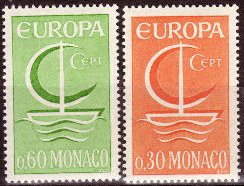 MONACO 1966 EUROPA SG#856-7 COMPLETE UNMOUNTED MINT SET