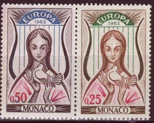 MONACO 1963 EUROPA SG#772-3 COMPLETE UNMOUNTED MINT SET