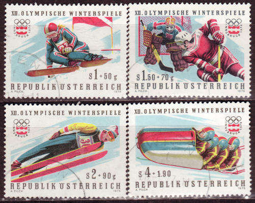 AUSTRIA 1975 WINTER OLYMPICS POSTAL USED COMPLETE SET