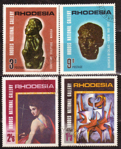 RHODESIA 1967 RHODES NATIONAL GALLERY COMPLETE USED SET