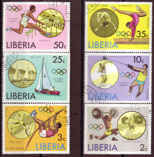 LIBERIA 1976 SPORT - OLYMPIC GAMES MONTREAL COMPLETE SET SG  1270-5