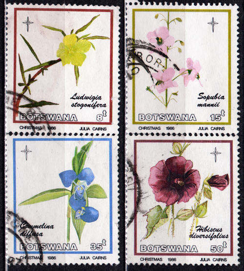 BOTSWANA 1986 CHRISTMAS SG#604-7 COMPLETE POSTALLY USED SET