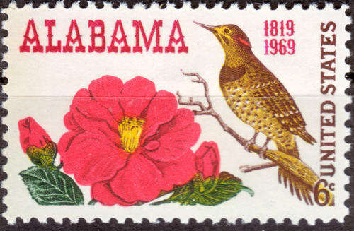 USA 1969 ANNIVERSARY OF ALABAMA STATEHOOD COMMON FLICKER BIRD UNMOUNTED MINT COMPLETE SET SG#1362
