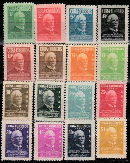 CUBA 1952 POSTAL EMPLOYEES RETIREMENT FUND SG611-26 UNMOUNTED MINT COMPLETE SET 0248