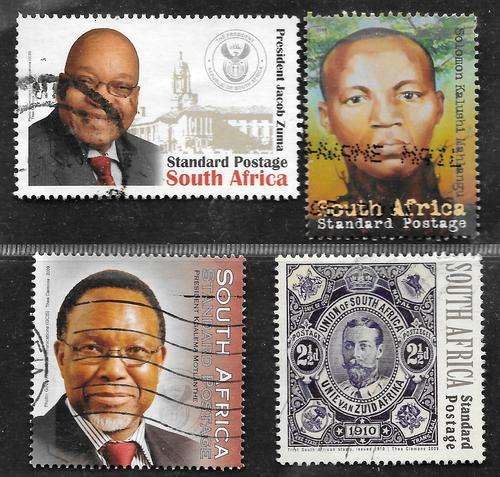 SOUTH AFRICA 2009 SINGLE ISSUES POLITICIANS COMPLETE POSTALLY USED SET SG#1710/1738/1740/1742