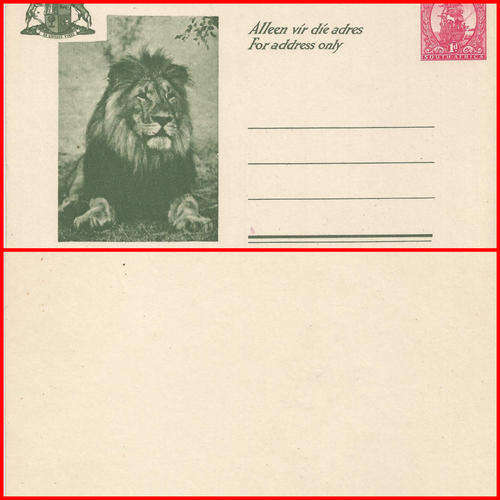 UNION OF SOUTH AFRICA 1948 VINTAGE POSTCARD POSTAL STATIONERY #26a UN-USED
