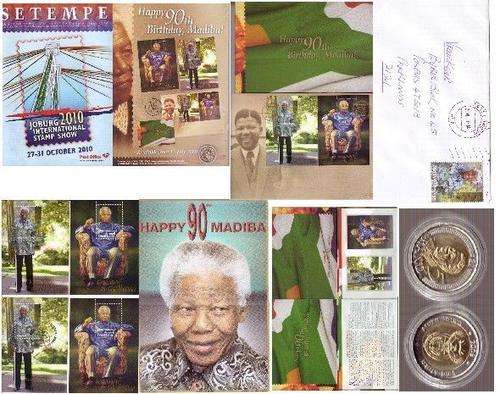 Nelson Mandela Official 90Th Birthday 2008 Complete-Package Of 10 Items  More