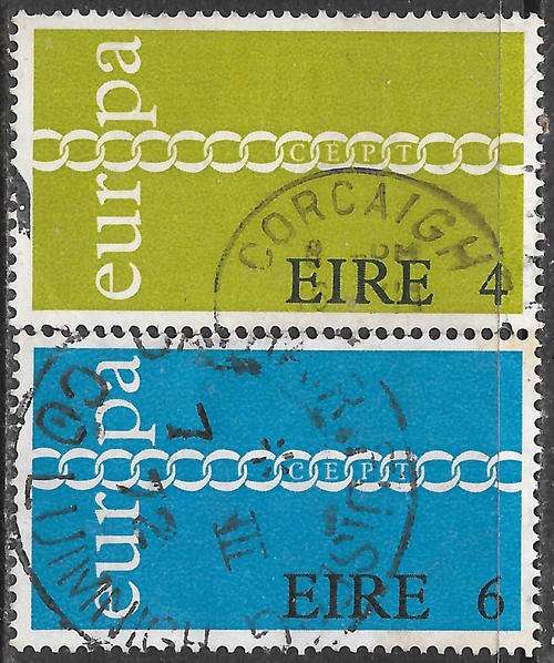 IRELAND 1971 EUROPA SG#302-3 COMPLETE POSTAL USED SET