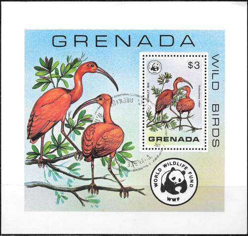 GRENADA 1978 WILD BIRDS SG#MS929 MINIATURE SHEET USED