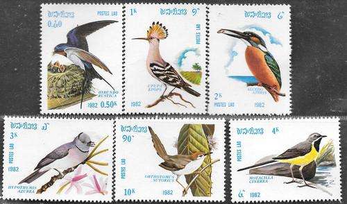 LAOS 1982 BIRDS SG#539-44 COMPLETE UNMOUNTED MINT SET