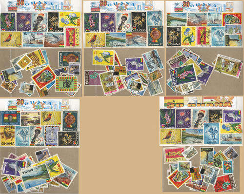 CHARITY STAMP PACKET GHANA 30 STAMPS USED