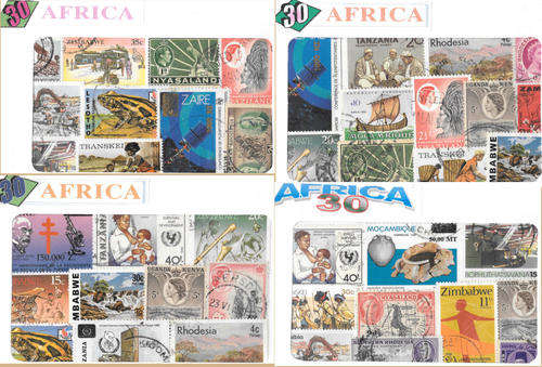 CHARITY STAMP PACKET AFRICA 30 USED STAMPS