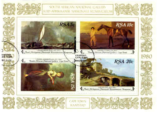 SOUTH AFRICA 1988 NATIONAL ART GALLERY - MINIATURE SHEET USED