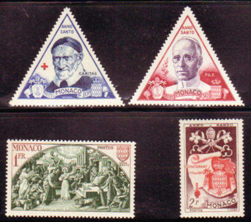 MONACO 1951 SET OF UNMOUNTED MINT #262-265