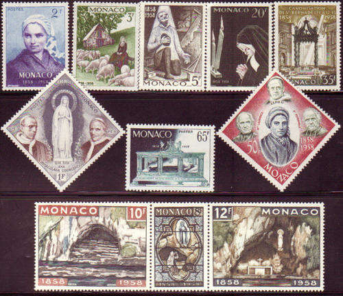 MONACO 1958 COMPLETE SET OF UNMOUNTED MINT #412-22