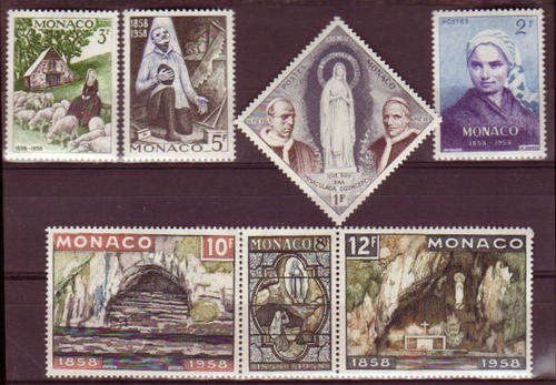 MONACO 1958 SHORT SET OF UNMOUNTED MINT #412-8