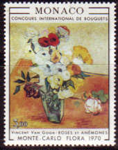MONACO 1970 ART VINCENT VAN GOCH UNMOUNTED MINT #766 COMPLETE SET