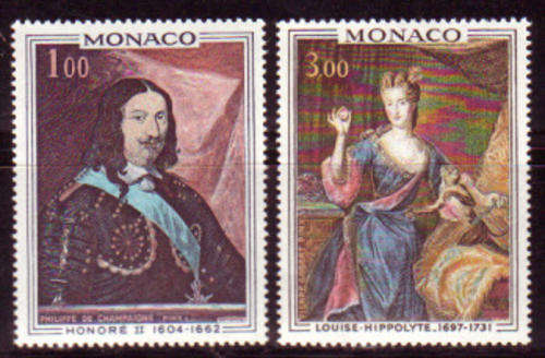 MONACO ART 1969 PINX UNMOUNTED MINT #735-736 COMPLETE SET