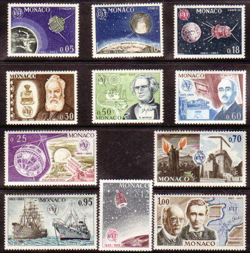 MONACO 1965 UIT UNMOUNTED MINT #605-615 INCOMPLETE SET