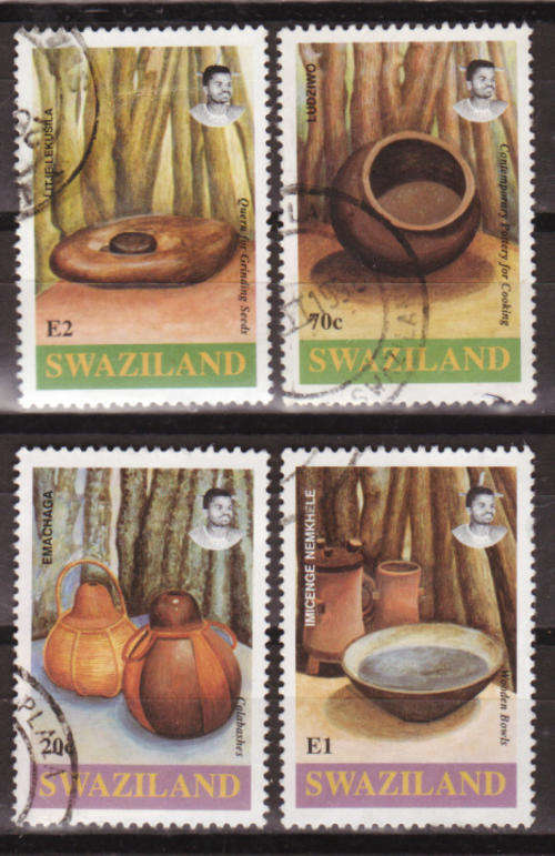 SWAZILAND-1993 - #616-9 - TRADITIONAL COOKING UTENSILS - COMPLETE POSTALLY USED SET