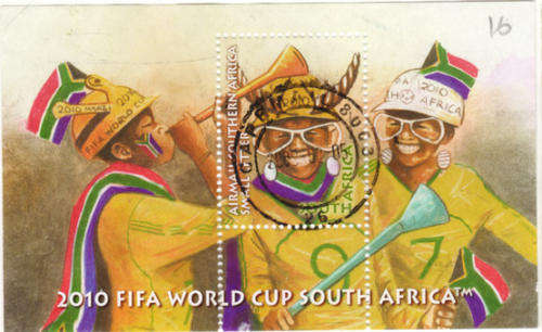 2010 FIFA WORLD CUP 2009 ISSUE MINIATURE SHEET POSTALLY USED