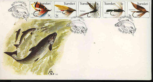 TRANSKEI OFFICIAL FDC FISHING FLIES 1.16 1980