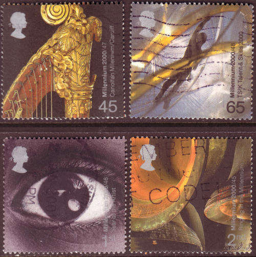 GB 2000 - MILLENNIUM PROJECTS 12th SERIES SOUND AND VISION SG# 2174-7 COMPLETE POSTALLY USED SET
