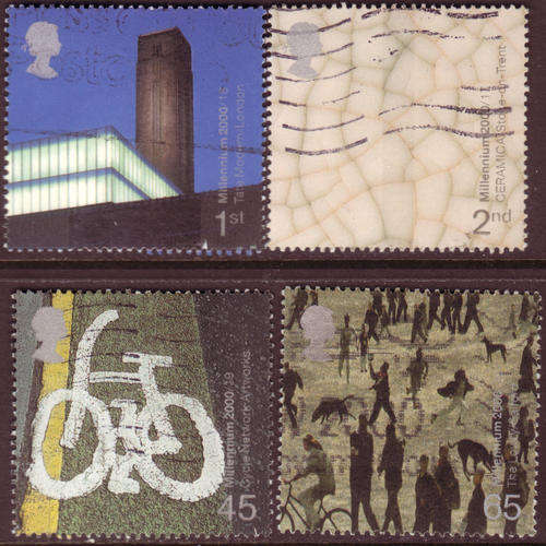 GB 2000 - MILLENNIUM PROJECTS 5th SERIES ART AND CRAFT SG# 2142-5 COMPLETE POSTALLY USED SET