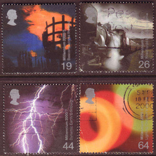GB 2000 - MILLENNIUM PROJECTS 2nd SERIES TIME AND LIGHT SG# 2129-32 COMPLETE POSTALLY USED SET