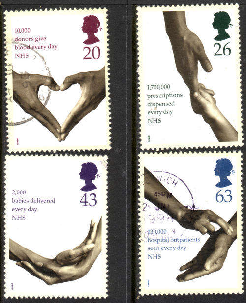 GB 1998 NATIONAL HEALTH SERVICES SG# 2046-9 COMPLETE POSTALLY USED SET