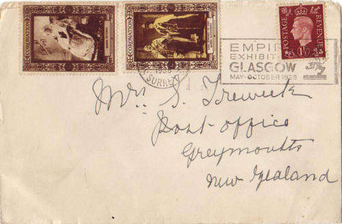 GB KING GEORGE VI PLUS CANCELLED CORONATION CINDERELLAS ON COVER