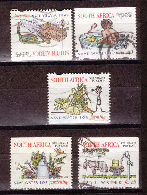 SOUTH AFRICA 1997 NATIONAL WATER CONSERVATION CAMPAIGN - COMPLETE POSTALLY USED SET 0073